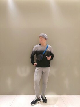 「RAWLIFE（ロウライフ）のP448/ピーフォーフォーエイト/THE BOSTON（スニーカー）」を使った、chu-さん（メンズ・165cm）の冬コーディネート