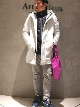 「CHRISTIAN PEAU（クリスチャンポー）のCHRISTIAN PEAU/クリスチャン ポー/one handle bag/ワンハンドルトートバッグ（ハンドバッグ）」を使った、chu-さん（メンズ・165cm）の冬コーディネート