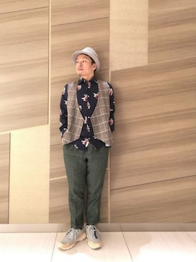 「GANESH（ガネーシュ）のアイテム」を使った、chu-さん（メンズ・165cm）の春コーディネート