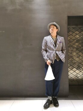 「Magnu（マヌー）のMagnu/マヌー/Tee Pee pouch（ハンドバッグ）」を使った、chu-さん（メンズ・165cm）の春コーディネート