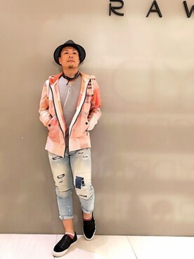 「Cherry Sunburst（チェリーサンバースト）のアイテム」を使った、chu-さん（メンズ・165cm）の夏コーディネート