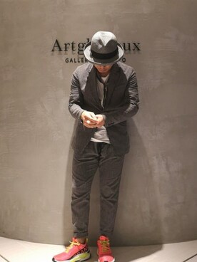 「ARMURE（アルミュール）のアイテム（テーラードジャケット）」を使った、chu-さん（メンズ・165cm）の夏コーディネート