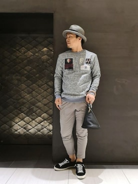 「Magnu（マヌー）のMagnu/マヌー/Tee Pee pouch（ハンドバッグ）」を使った、chu-さん（メンズ・165cm）の秋コーディネート