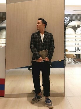 「ARMURE（アルミュール）のアイテム（テーラードジャケット）」を使った、chu-さん（メンズ・165cm）の秋コーディネート