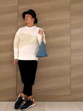 「Magnu（マヌー）のMagnu/マヌー/Tee Pee pouch（ハンドバッグ）」を使った、chu-さん（メンズ・165cm）の秋コーディネート