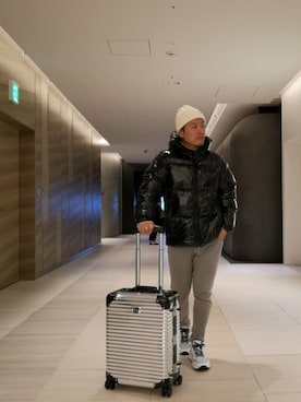 「CPH（シーピーエイチ）のアイテム（ニットキャップ/ビーニー）」を使った、chu-さん（メンズ・165cm）の冬コーディネート