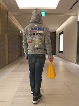 「Magnu（マヌー）のMagnu/マヌー/Tee Pee pouch（ハンドバッグ）」を使った、chu-さん（メンズ・165cm）の冬コーディネート