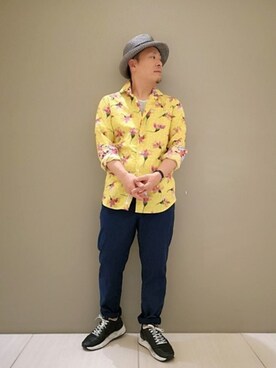 「GANESH（ガネーシュ）のアイテム」を使った、chu-さん（メンズ・165cm）の夏コーディネート