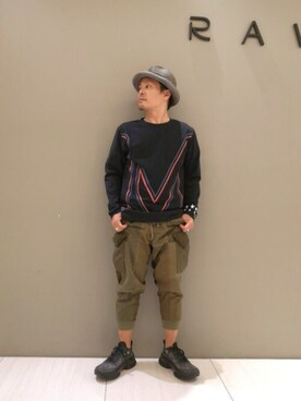 「Cherry Sunburst（チェリーサンバースト）のアイテム」を使った、chu-さん（メンズ・165cm）の夏コーディネート