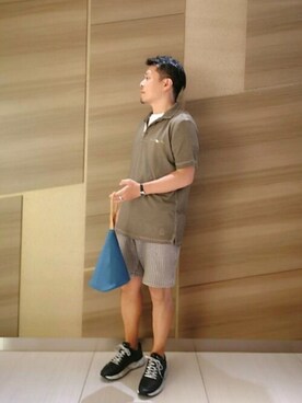 「Magnu（マヌー）のMagnu/マヌー/Tee Pee pouch（ハンドバッグ）」を使った、chu-さん（メンズ・165cm）の夏コーディネート