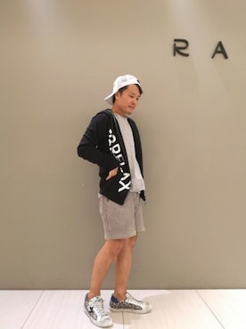 「1piu1uguale3 RELAX（ウノピュウノウグァーレトレリラックス）のアイテム（帽子）」を使った、chu-さん（メンズ・165cm）の秋コーディネート