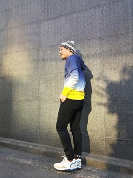 「P.M.D.S.（ピー エム ディー エス）のアイテム（トップス）」を使った、chu-さん（メンズ・165cm）の冬コーディネート