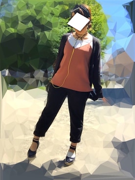 「アイテム（ヘアバンド）」を使った、おはる。さん（レディース・153cm）の夏コーディネート