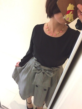 「Miminy Piminy（ミミニー ピミニー）のアイテム（シューズ）」を使った、おはる。さん（レディース・153cm）の冬コーディネート