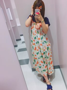 「アイテム（ワンピース/ドレス）」を使った、ほのかさん（レディース・158cm・10代）の夏コーディネート