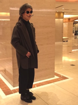 「Sessun（セッスン）のアイテム（その他アウター）」を使った、渡部絵美さん（レディース・165cm）の冬コーディネート