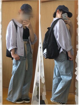 「TESTIFY（テスティファイ）のアイテム」を使った、やりいかさん（レディース・149cm）の春コーディネート