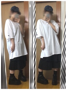 「TESTIFY（テスティファイ）のアイテム」を使った、やりいかさん（レディース・149cm）の夏コーディネート