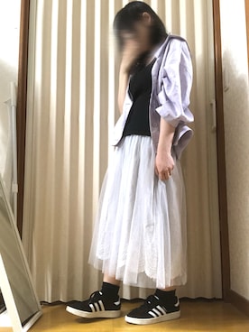 「w closet」｜「アイテム（その他アウター）」を使った、やりいかさん（レディース・149cm）の夏コーディネート