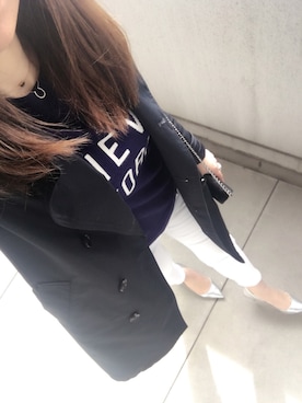 「BORNY（ボルニー）のアイテム（トップス）」を使った、みかりんさん（レディース・165cm）の春コーディネート