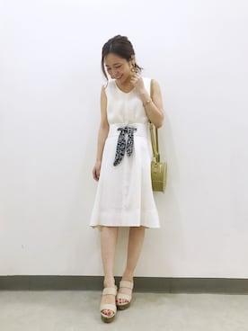 Mercuryduo マーキュリーデュオ の ペイズリーリボン付フレアワンピース ワンピース Wear