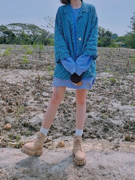 「oversize」｜「アイテム（その他トップス）」を使った、peggy.qiuさん（レディース・165cm）の春コーディネート