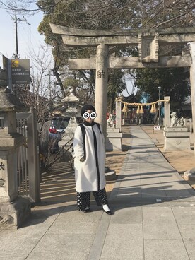 「FREAK'S STORE（フリークスストア）のアイテム（ハンチング/ベレー帽）」を使った、RUIさん（レディース・155cm）の冬コーディネート