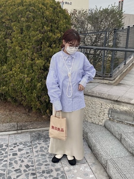 「DISCOAT（ディスコート）のアイテム（アクセサリー）」を使った、hitomiさん（レディース・155cm）の春コーディネート