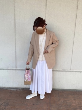 「DISCOAT（ディスコート）のアイテム（アクセサリー）」を使った、hitomiさん（レディース・155cm）の春コーディネート