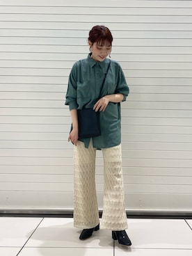 「透かしニット」｜hitomiさん（レディース・155cm）の春コーディネート