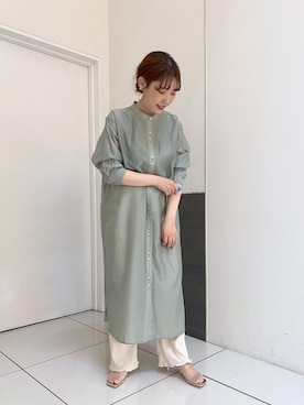「シアーシャツワンピース」｜hitomiさん（レディース・155cm）の春コーディネート