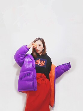 「orange」｜Hakuouuu さん（レディース・153cm）の冬コーディネート