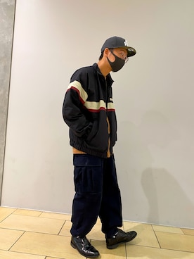 「NEWERA」｜「アイテム（ブルゾン）」を使った、Mr.tsuchiyaさん（メンズ・177cm）の夏コーディネート