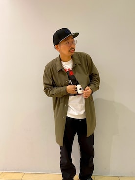 「AVIREX（アヴィレックス）のアイテム（ステンカラーコート）」を使った、Mr.tsuchiyaさん（メンズ・177cm）の秋コーディネート