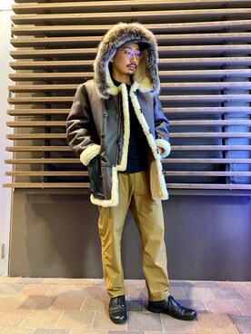 「テラスモール湘南」｜Mr.tsuchiyaさん（メンズ・177cm）の冬コーディネート