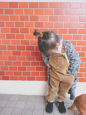 「GLOBAL WORK（グローバルワーク）のアイテム（オールインワン・サロペット）」を使った、🅚さん（キッズ・90cm）の冬コーディネート