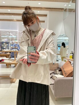 「ショッピング」｜「アイテム（その他アウター）」を使った、まな(^^)さん（レディース・157cm）の春コーディネート