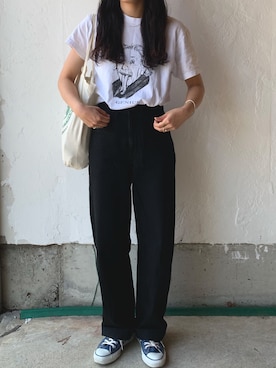 「iiJinのアイテム」を使った、enuさん（レディース・157cm）の夏コーディネート