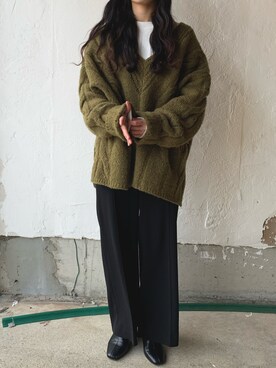 「LOWRYS FARM（ローリーズファーム）のストレッチヒールブーツ　851418（ブーツ）」を使った、enuさん（レディース・157cm）の冬コーディネート