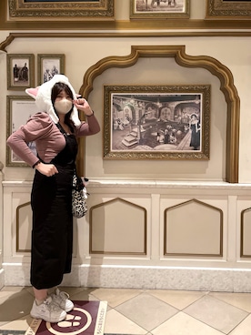 「WEGO（ウィゴー）のアイテム（ジャンパースカート）」を使った、みなみちゃん💘さん（レディース・165cm）の秋コーディネート