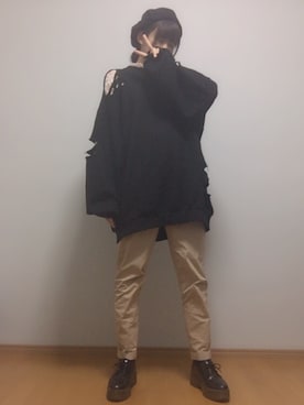 「フォロバ」｜「アイテム（ハンチング/ベレー帽）」を使った、🕊さん（レディース・161cm）の秋コーディネート