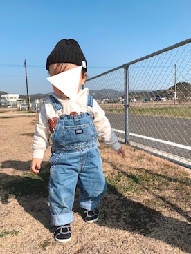 「OSHKOSH（オシュコシュ）のアイテム（その他）」を使った、𝚜𝚘𝚞𝚔𝚞𝚗さん（キッズ・80cm）の冬コーディネート