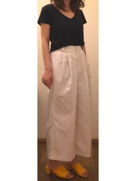 「BASE（ベース）のアイテム（シューズ）」を使った、T.さん（レディース・165cm）の夏コーディネート