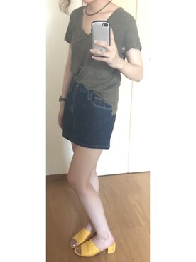 「BASE（ベース）のアイテム（シューズ）」を使った、T.さん（レディース・165cm）の夏コーディネート