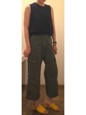 「BASE（ベース）のアイテム（シューズ）」を使った、T.さん（レディース・165cm）の夏コーディネート