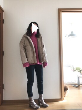 「仕事着」｜「アイテム（ブルゾン）」を使った、T.さん（レディース・166cm）の冬コーディネート