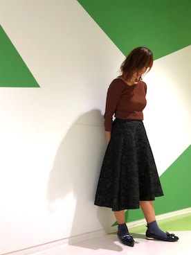 「JEANASIS（ジーナシス）のアイテム（その他トップス）」を使った、la-nagoyaさん（レディース・163cm）の秋コーディネート