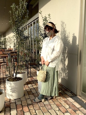 「ORiental TRaffic（オリエンタルトラフィック）のアイテム（サンダル、ベージュ系）」を使った、la-nagoyaさん（レディース・163cm）の春コーディネート