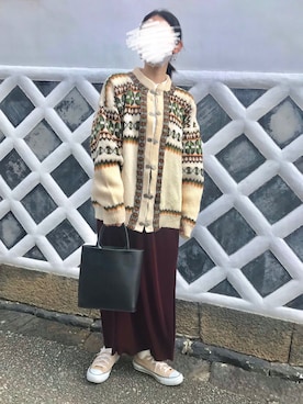 「PAR ICI（パーリッシィ）のアイテム（バッグ）」を使った、のなさん（レディース・154cm）の秋コーディネート