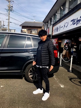 「airforce1」｜「アイテム（ダウンジャケット/コート）」を使った、joshua1006さん（メンズ・165cm）の冬コーディネート